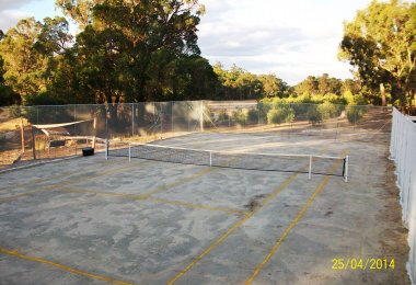 Tennis court on site